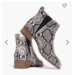 Madewell Carina Boot in Snake Embossed Leather